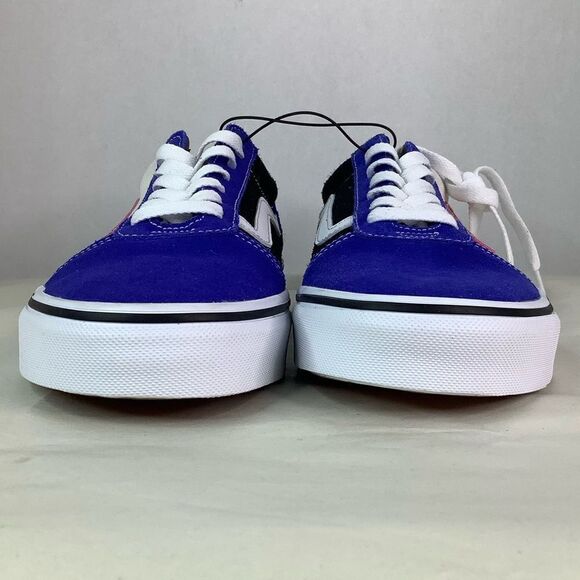 New! VANS WARD SKATE SHOES Rally Suede Blu/Wt/Blk Lace Tie Low Top Men Sz 8.5 - Picture 5 of 10